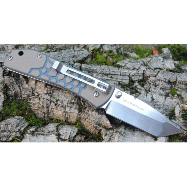 Sanrenmu Messer 7071LTF-GVK1 Tanto Taschenmesser 8Cr13 Stahl G10 Griff Linerlock