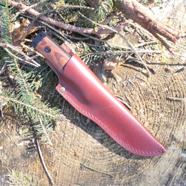 Herbertz Selektion Gürtelmesser Cocoboloholz 440 Stahl Lederscheide