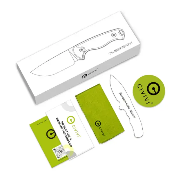 CIVIVI Timberbark Green Canvas Micarta 14C28N Stahl