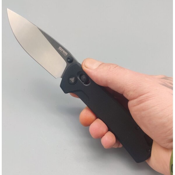 SRM Knives 168L-GB2 Ambi Lock Folder Black Satin