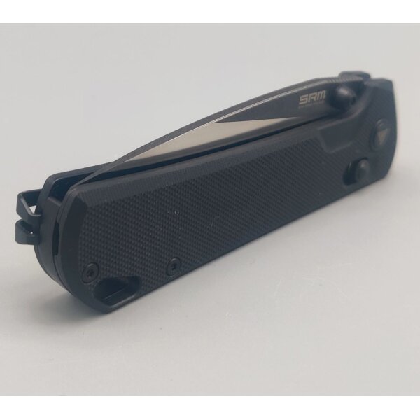 SRM Knives 168L-GB2 Ambi Lock Folder Black Satin