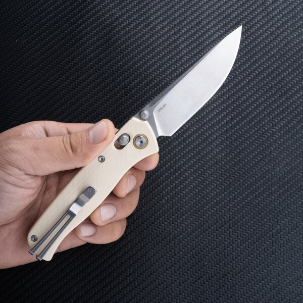SRM Knives 255L-GT Medal Ambi Lock Folder weiß G10 white VG10 10Cr15CoMoV