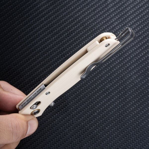 SRM Knives 255L-GT Medal Ambi Lock Folder weiß G10 white VG10 10Cr15CoMoV