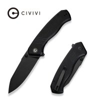 CIVIVI Placoid 14C28N Black Stonewashed Coarse G10 Black...