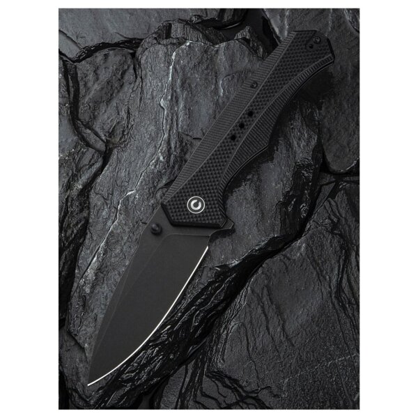 CIVIVI Photonix Taschenmesser 14C28N Stahl Black Stonewashed Coarse G10 Black schwarz