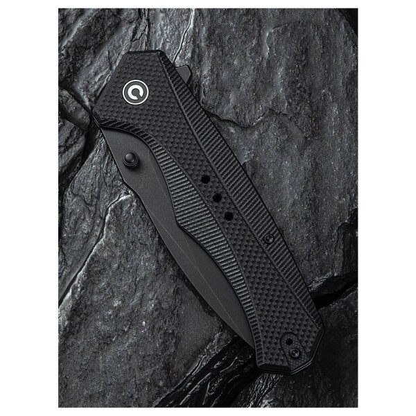 CIVIVI Photonix Taschenmesser 14C28N Stahl Black Stonewashed Coarse G10 Black schwarz