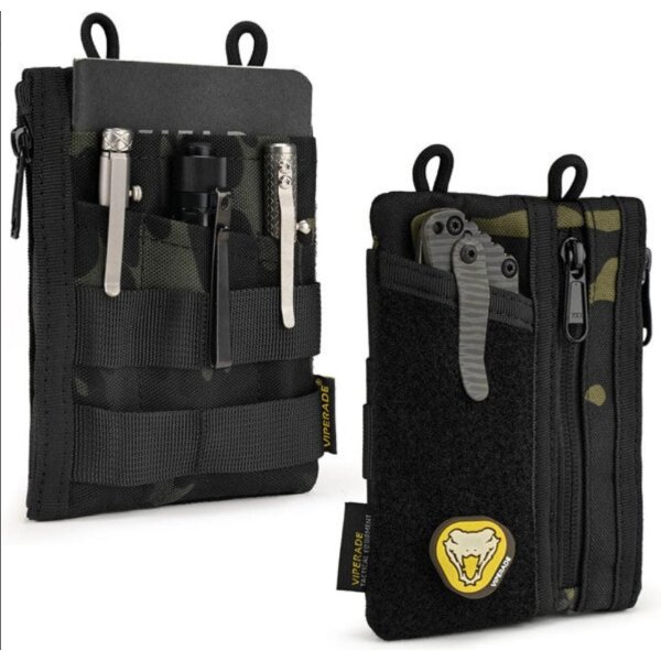 Viperade VE16 Black-Camo Organizer 500D Polyestergewebe EDC Pouch mit Klett