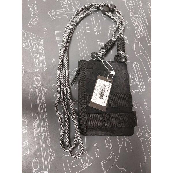 Viperade VE16R-Xpac Black Schwarz Organizer 500D Nylon EDC Pouch mit Tragegurt in Schwarz Weiß mit Verstelolmöglichkeit