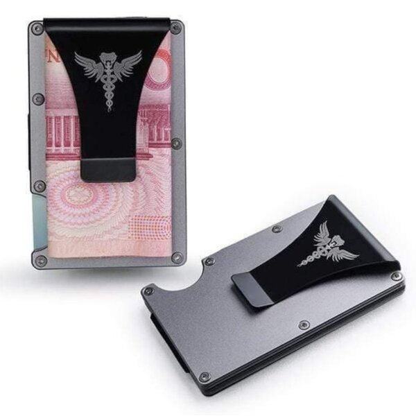 Viperade C9 Carbon Fiber EC Karten Halter Wallet mit Clip und RFID Blocker Carbon