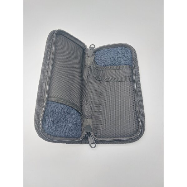 Söldner-Messer Sammlertasche Messertasche verschließbar für 2 Messer schwarz black