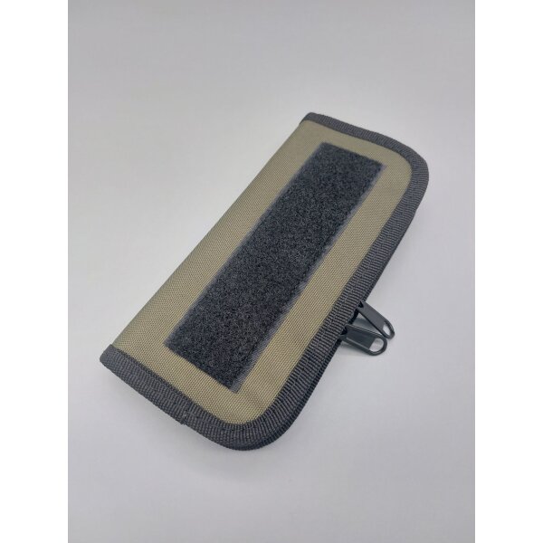 Söldner-Messer Sammlertasche Messertasche verschließbar für 2 Messer OD green grün