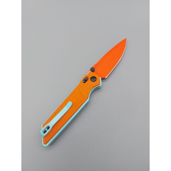 Real Steel RSK Sacra Special Edition mit Cerakote Finish in Orange & Blue Crossbar Lock Orange Blau