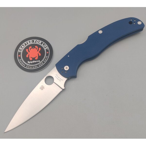 Spyderco Native Chief Blue Blau G10 CPM-SPY27 PlainEdge C244GPCBL