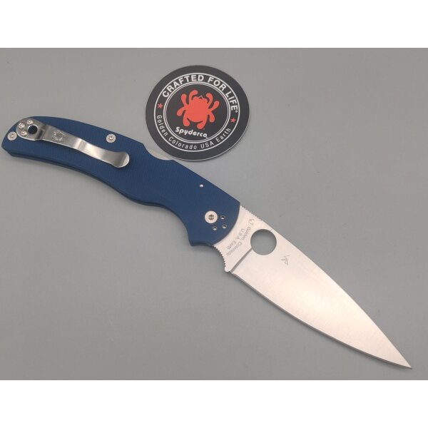 Spyderco Native Chief Blue Blau G10 CPM-SPY27 PlainEdge C244GPCBL