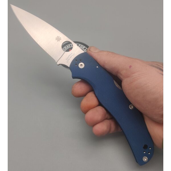 Spyderco Native Chief Blue Blau G10 CPM-SPY27 PlainEdge C244GPCBL