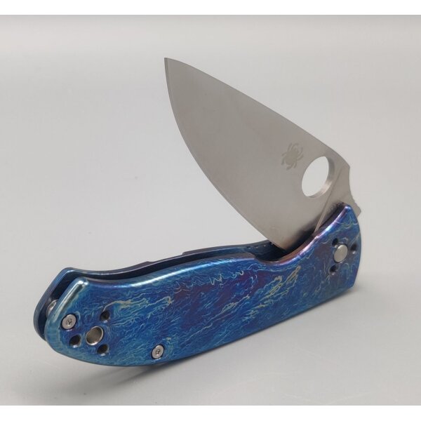 Spyderco Tenacious Titanium R.I.L. Disarray Finish D2 PlainEdge C122TIBLD2P