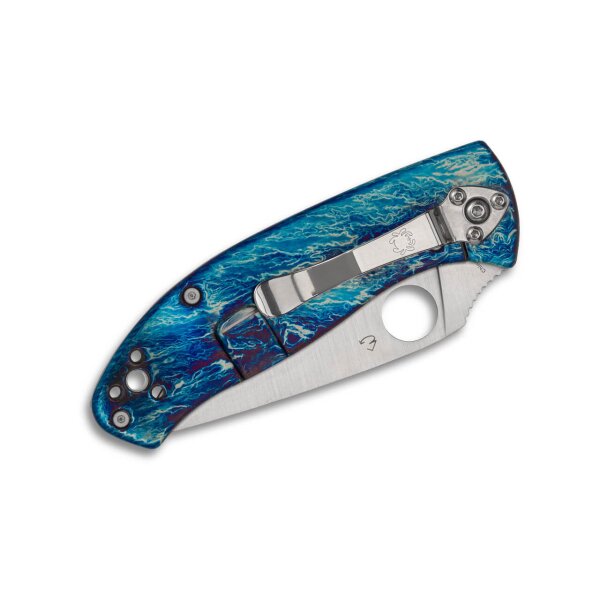Spyderco Tenacious Titanium R.I.L. Disarray Finish D2 PlainEdge C122TIBLD2P