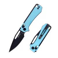 Real Steel RSK Vis Black PVD Blue G10 12C27 Stahl