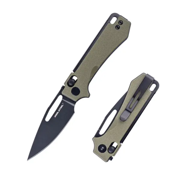 Real Steel RSK Vis Black PVD Green G10 12C27 Stahl
