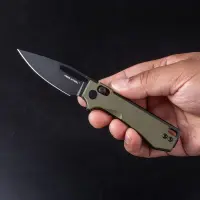 Real Steel RSK Vis Black PVD Green G10 12C27 Stahl