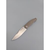 Real Steel Serenity Slip Joint Coyote G10 Satin Klinge...