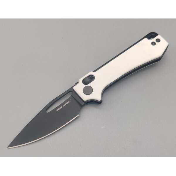 Real Steel RSK Vis Black PVD White G10 12C27 Stahl