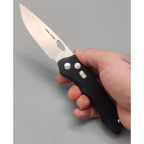 Real Steel Griffin Pro G10 Black Satin 14C28N Stahl