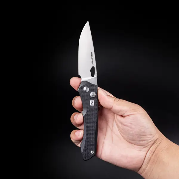 Real Steel Griffin Pro G10 Black Satin 14C28N Stahl