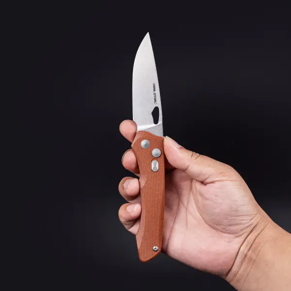 Real Steel Griffin Pro Natural Micarta 14C28N Stahl