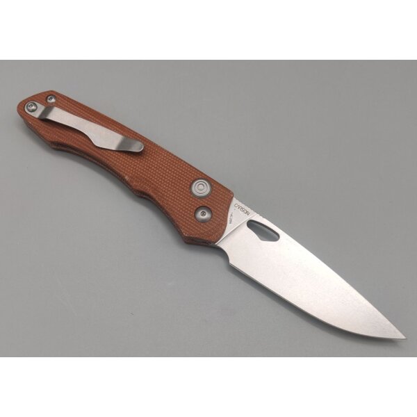 Real Steel Griffin Pro Natural Micarta 14C28N Stahl