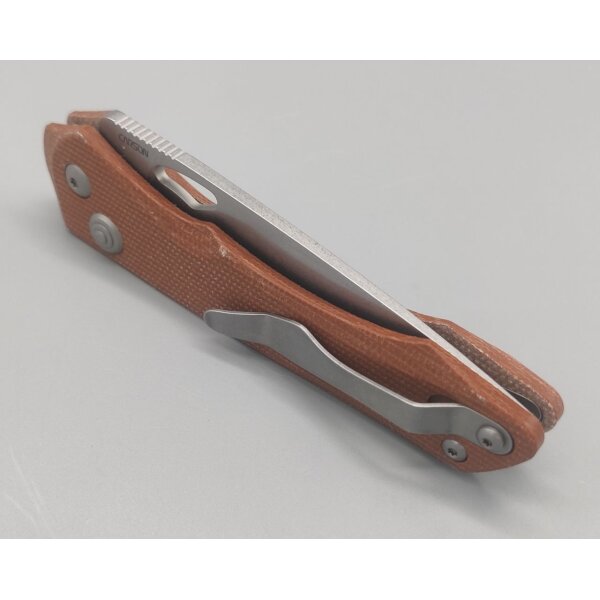 Real Steel Griffin Pro Natural Micarta 14C28N Stahl
