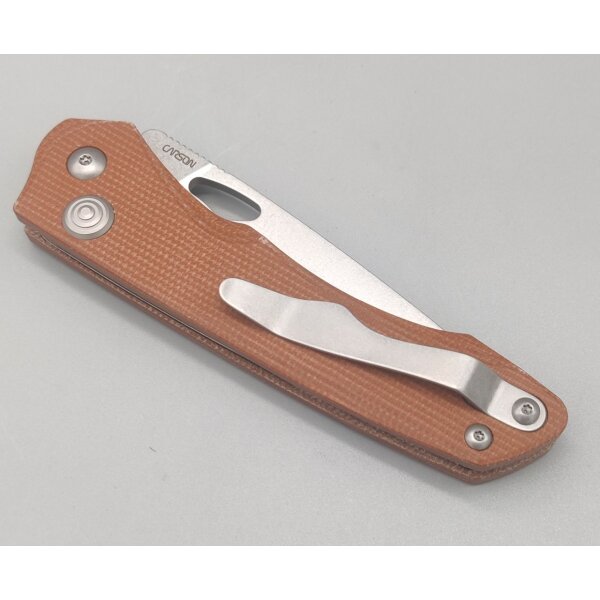 Real Steel Griffin Pro Natural Micarta 14C28N Stahl