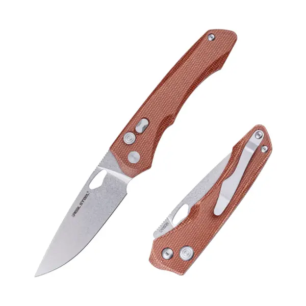 Real Steel Griffin Pro Natural Micarta 14C28N Stahl