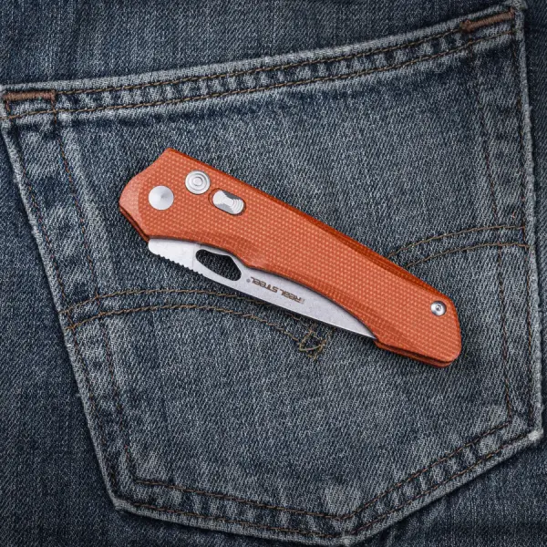 Real Steel Griffin Pro Natural Micarta 14C28N Stahl