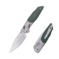 Real Steel RSK Hoeft Titanium & Micarta S35VN Stahl