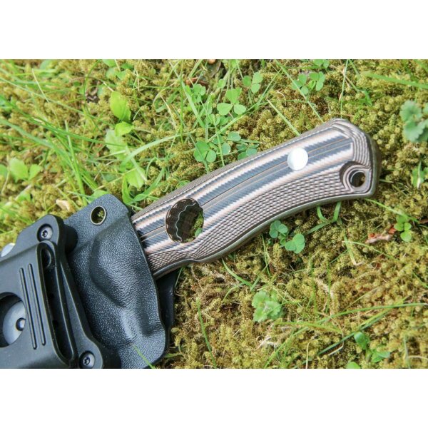 SanRenmu S725P Fahrtenmesser Messer 14C28N Stahl G10 Mix Color ABS