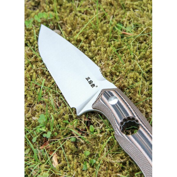 SanRenmu S725P Fahrtenmesser Messer 14C28N Stahl G10 Mix Color ABS