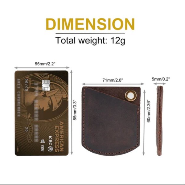 Viperade PJ27 Leather Sheath for EDC Knuckle, EDC Coins Sheath for Men Kleingeld Münzen