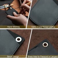 Viperade PJ27 Leather Sheath for EDC Knuckle, EDC Coins...