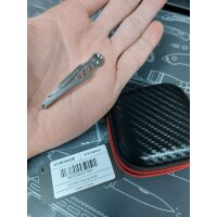 Viperade K18-Titanium Mini Messer Miniatur mit Ring...