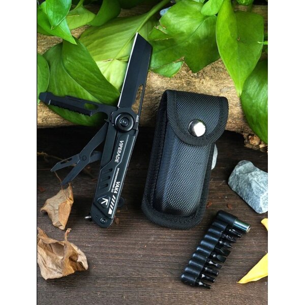 Viperade VAK4 Grey Grau Multitool Camping Survival Knife mit 12 in 1 Tool verschiedene Farben