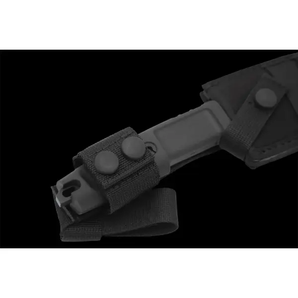 Extrema Ratio Shrapnel One Total Black fixed Messer mit Scheide