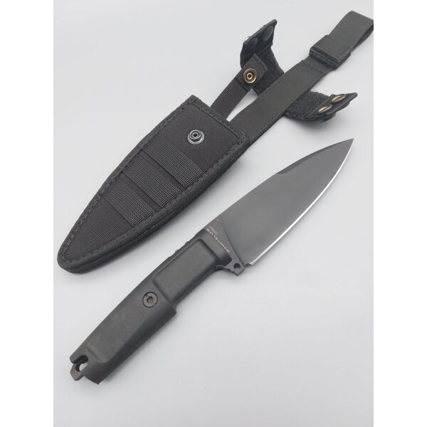 Extrema Ratio Shrapnel One Total Black fixed Messer mit Scheide