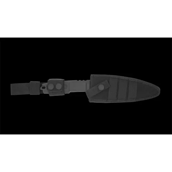 Extrema Ratio Shrapnel One Total Black fixed Messer mit Scheide