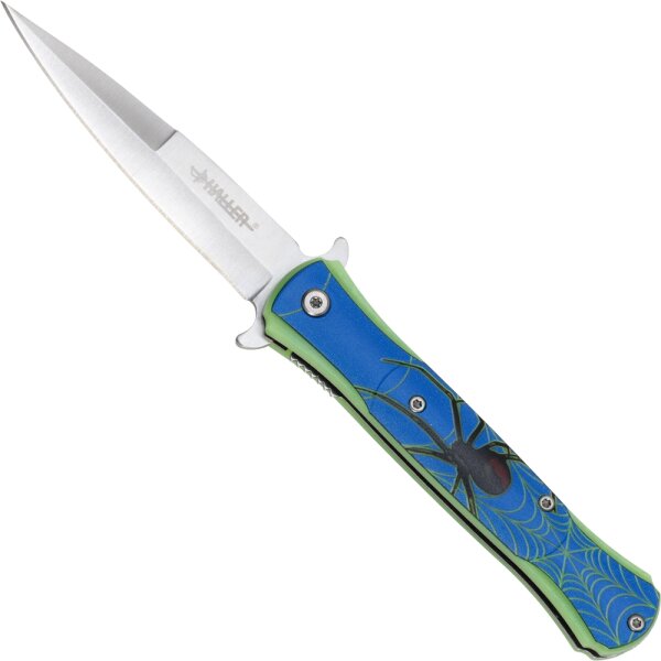 Haller Stiletto Taschenmesser GITD Spinne Spider