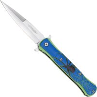 Haller Stiletto Taschenmesser GITD Spinne Spider
