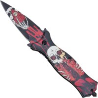 Haller Nightmare Stiletto Taschenmesser Skull and Heart...