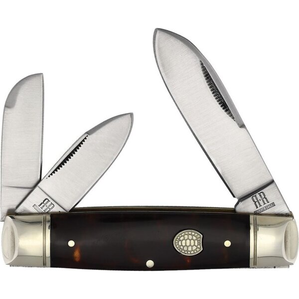 Rough Ryder Whittler Folding Knife Imitation Tortoise Taschenmesser RR2435 mit 3 Klingen
