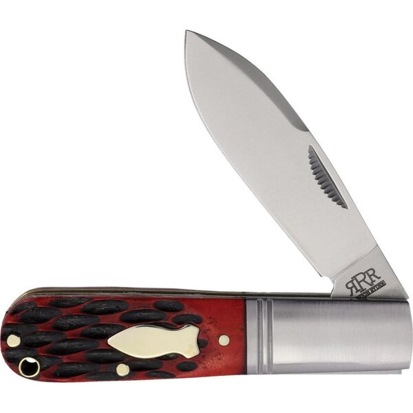 Rough Ryder Reserve ORIGINAL BARLOW Red Jigged Bone Slipjoint D2 Stahl Knochengriff