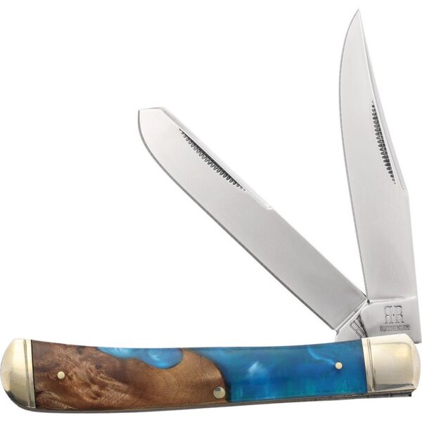 Rough Ryder Trapper Taschenmesser Folding Knife Two Tone Pandora Swirl Resin